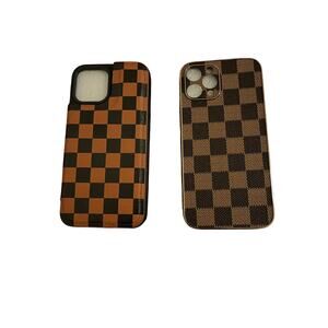 Luxury Inspired Checkered Phone Case Bundle - 12 pro max